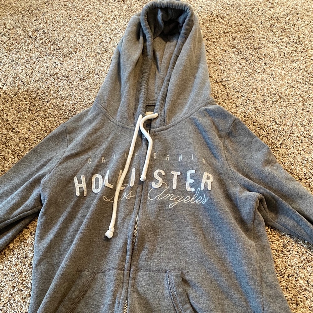 jr zip up hollister sweatshirt